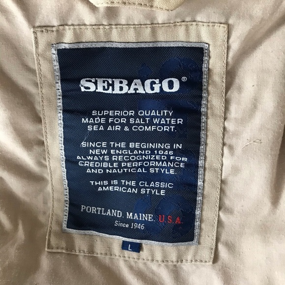 Sebago Women’s Zip Front Hooded Jacket Women’s Cotton Anorak Tan Coat Size Large - Picture 9 of 11